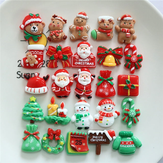 3-D Christmas Flat Back Resin Centerpiece 2 pieces per order