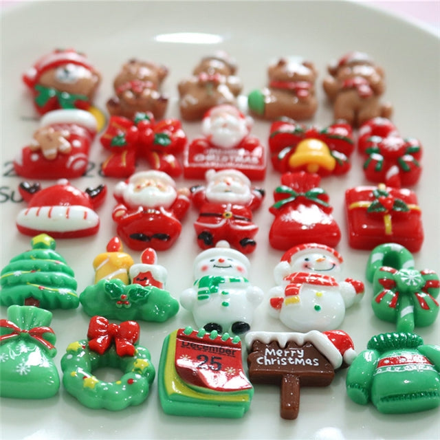 3-D Christmas Flat Back Resin Centerpiece 2 pieces per order