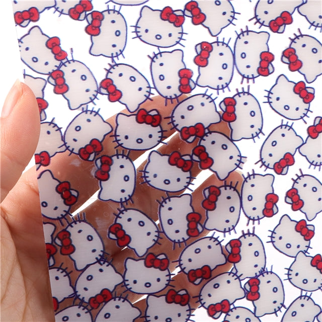 Cute Cat  Printed See Through Sheet  Clear Transparent Sheet