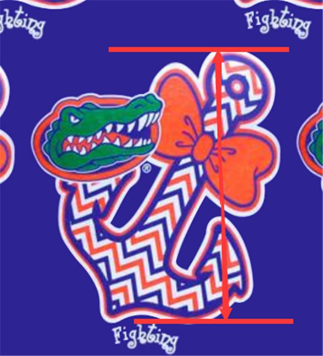 Gators Football Team Textured Liverpool/ Bullet Fabric with a textured feel