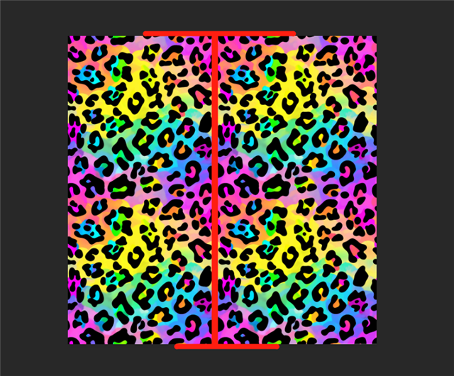 Rainbow Lisa Leopard Print Litchi Printed Faux Leather Sheet