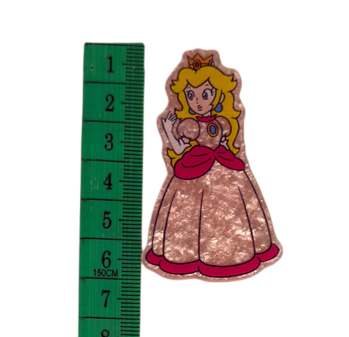 Princess Peach Glitter Resin 5 piece set FeeFiFauxLeather