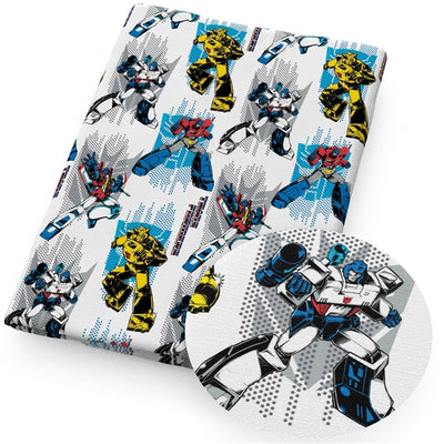 Transformers Litchi Printed Faux Leather Sheet Litchi has a pebble like feel with bright colors