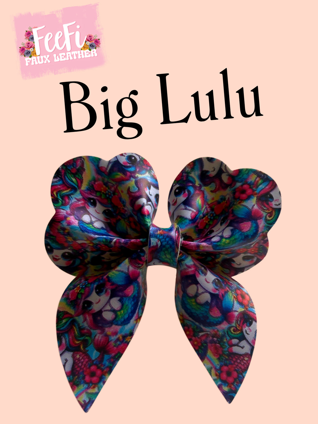 Big Lulu Bow Die for Making 4 Inch Pinch Hair Bows FeeFiFauxLeather