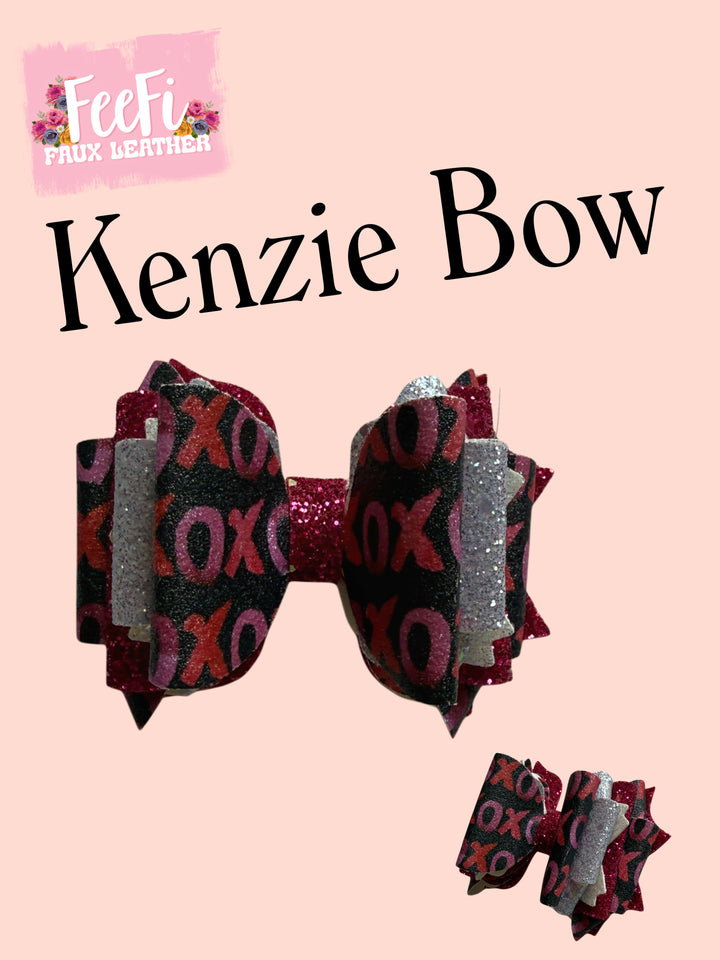 Kenzie Bow Die for Making 4 Inch Hair Bows FeeFiFauxLeather