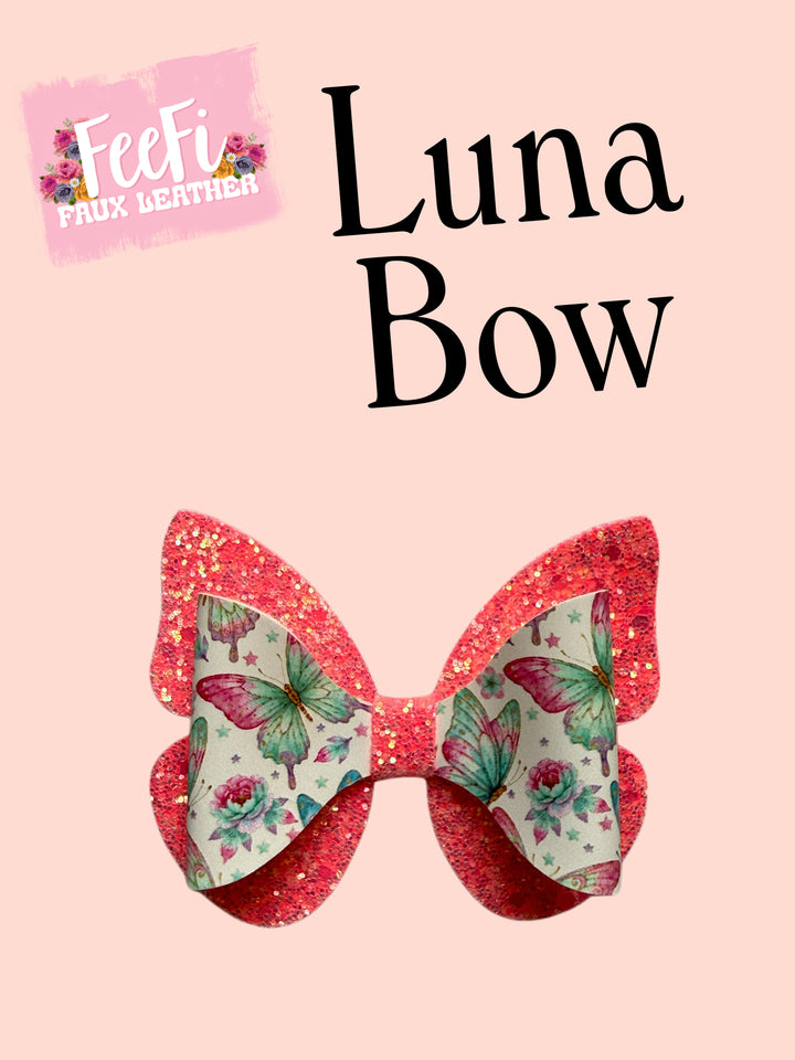 Luna Bow Die for Making Bows using Cutter 3 Inch Bow FeeFiFauxLeather