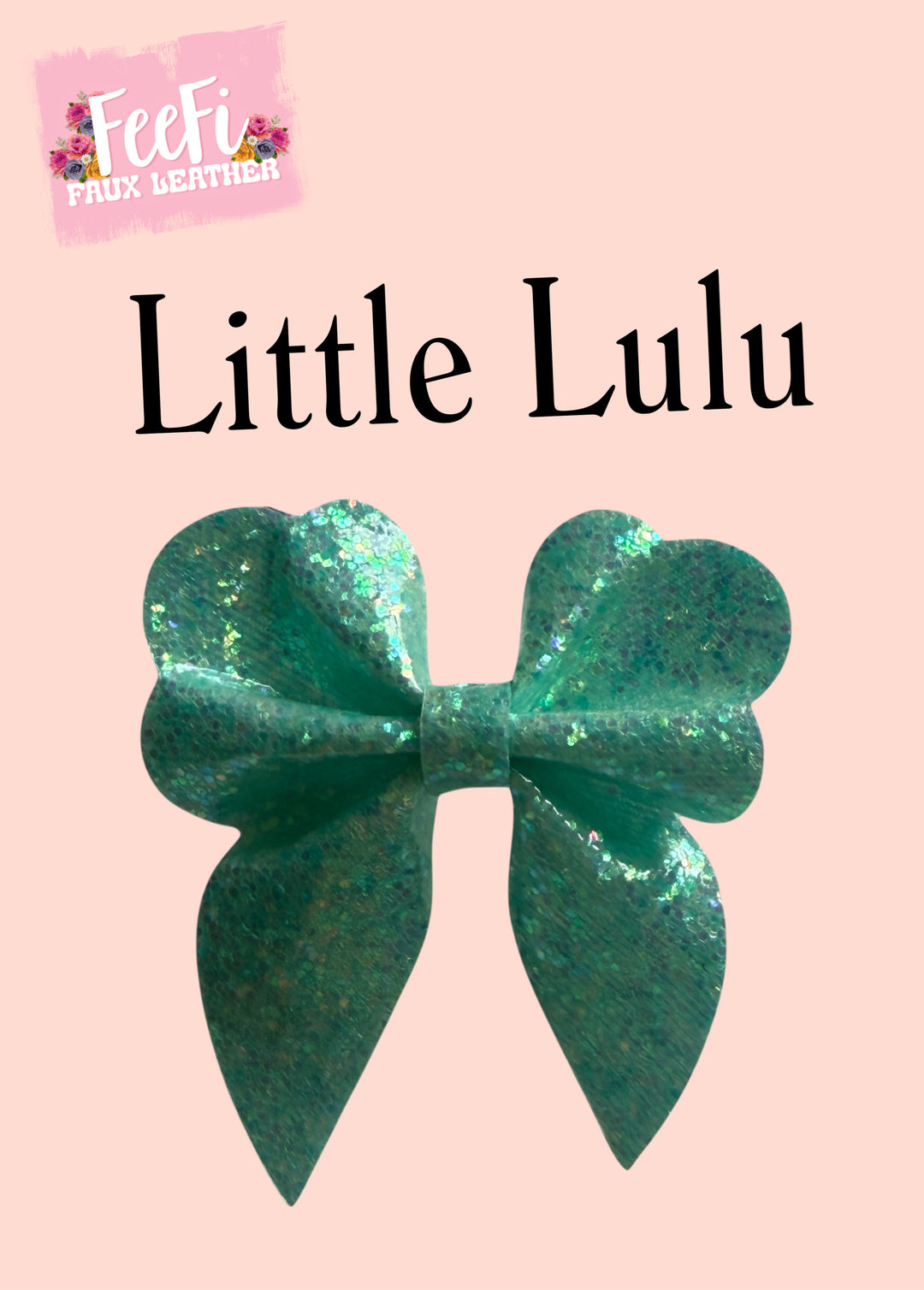 Little Lulu Bow Die for Making 4 1/2 Inch Pinch Hair Bows FeeFiFauxLeather