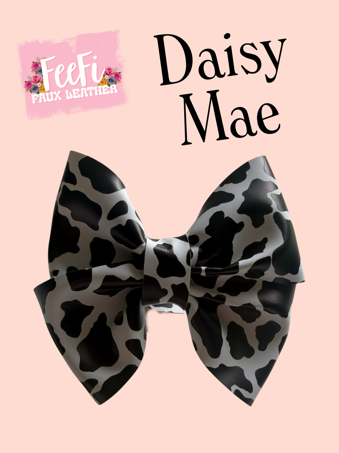 Daisy Mae Bow Die for Making 4 1/2 Inch Pinch Hair Bows FeeFiFauxLeather