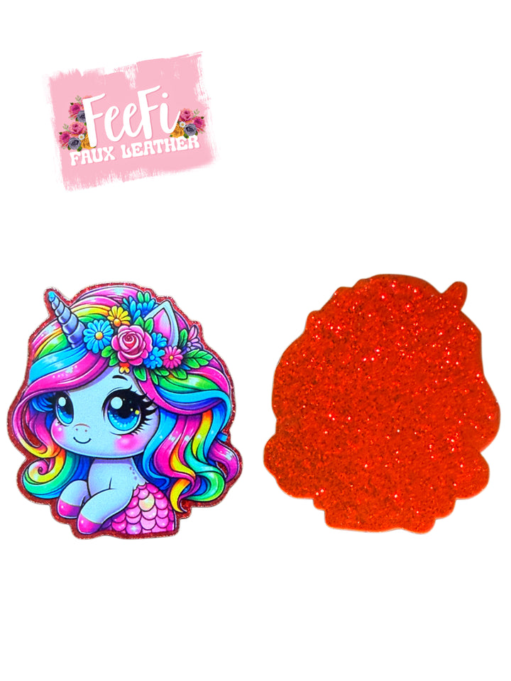 Unicorn Glitter Resin 5 piece set FeeFiFauxLeather