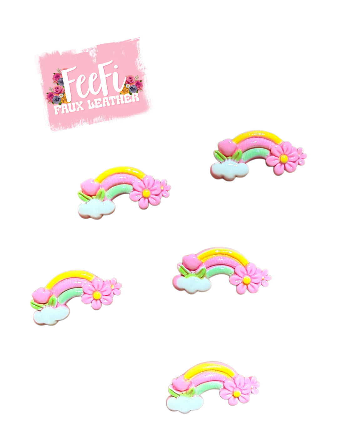 3-D Rainbow Acrylic Resin 5 piece set (Copy) FeeFiFauxLeather