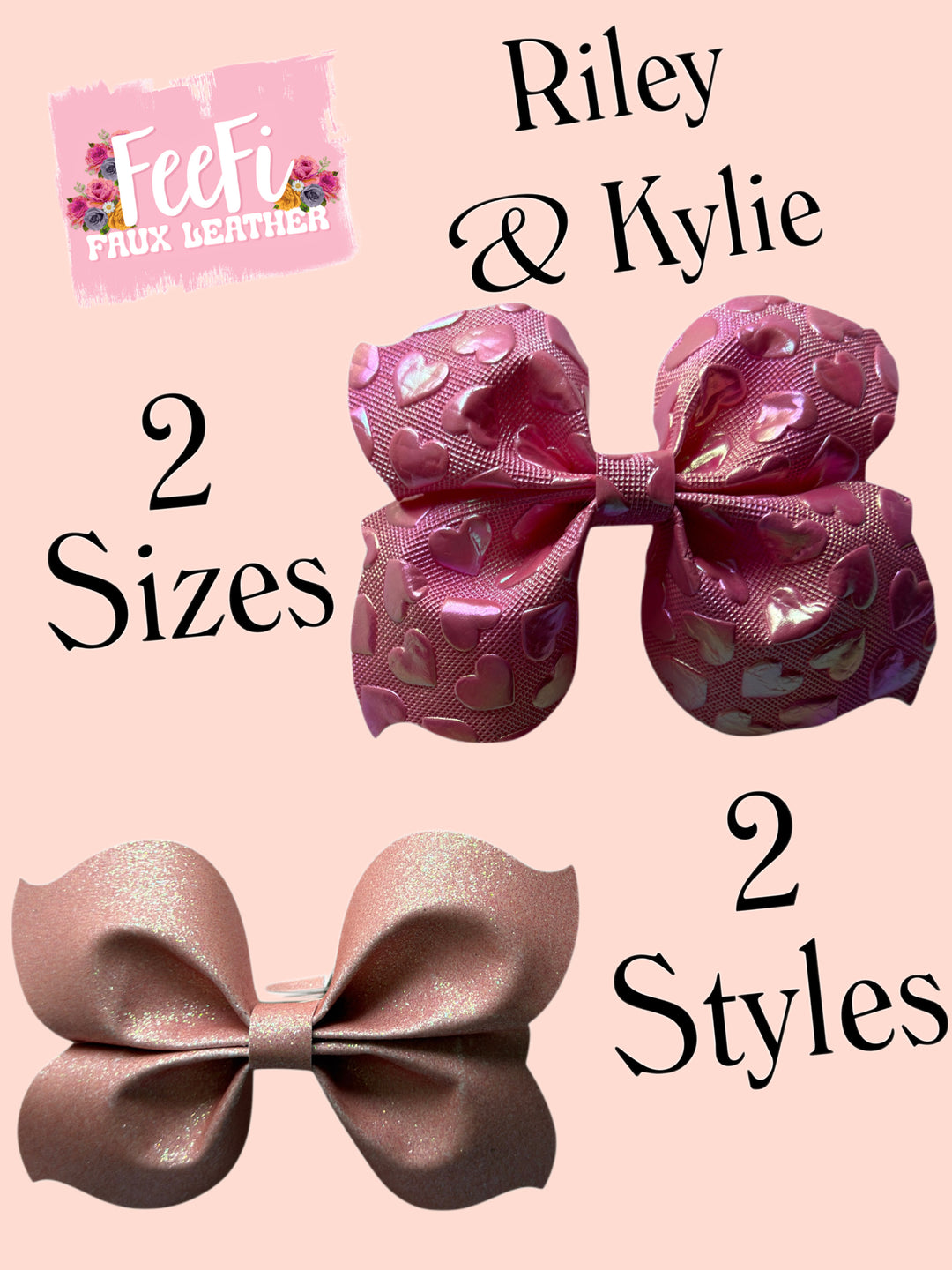 Riley &n Kylie Bow Cutting Die for Making 2 Styles and 2 Sizes FeeFiFauxLeather