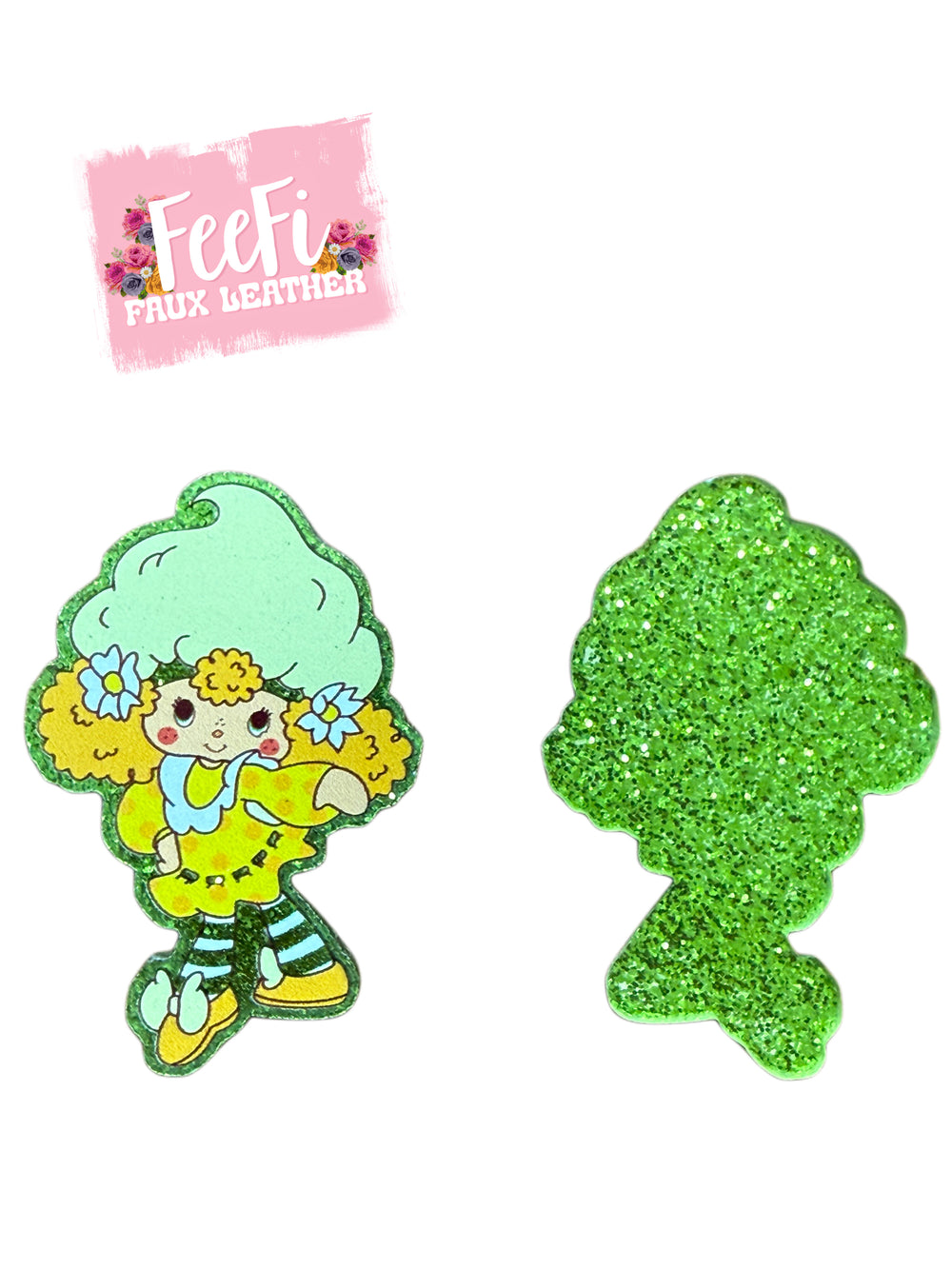 Lemon Meringue Strawberry Shortcake Glitter Resin 5 piece set FeeFiFauxLeather