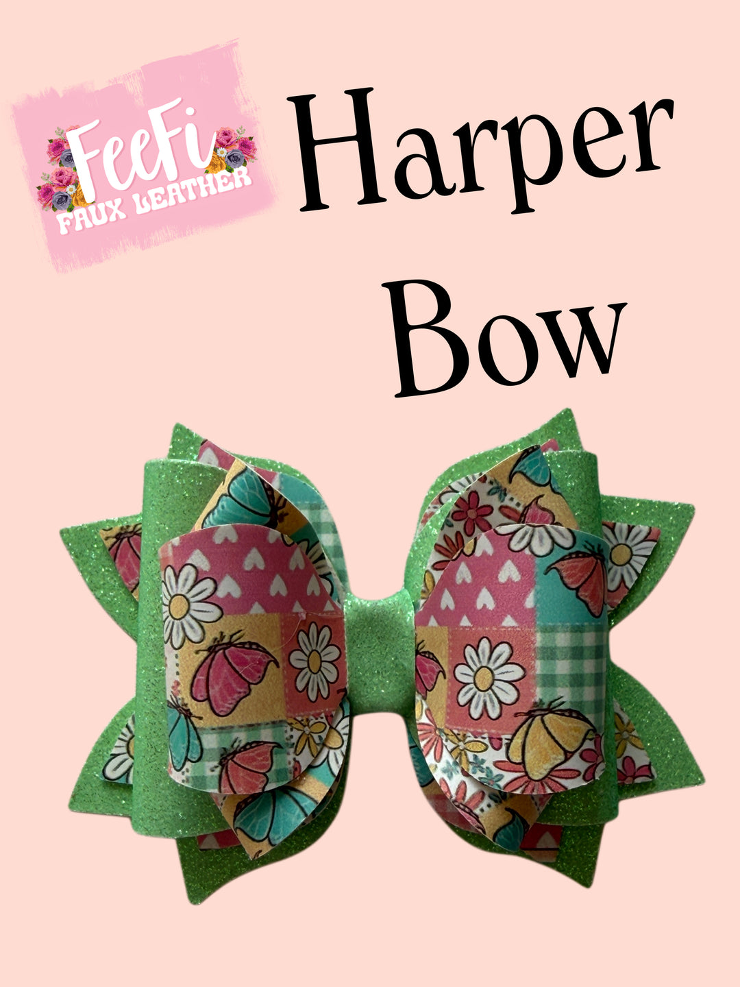 Bow Die for Making Bows using Cutter 4 Inch Bow FeeFiFauxLeather