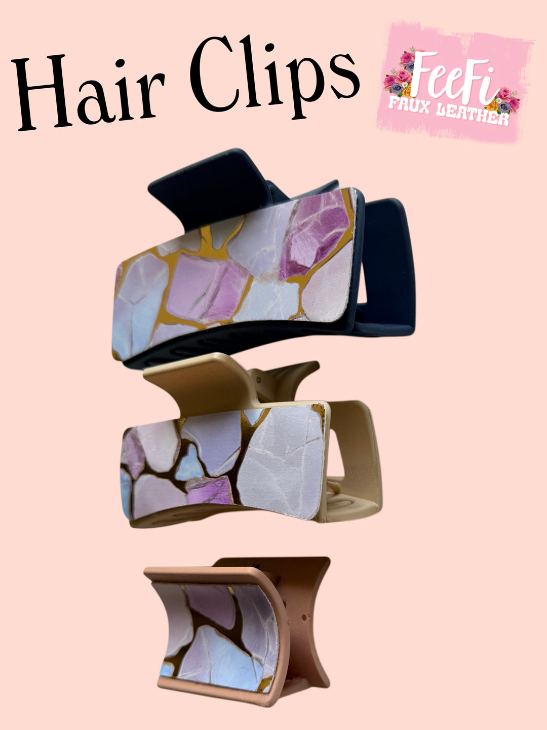 Hair Claw Cutting Die for Making Hair Claw Sides 3 Different Sizes FeeFiFauxLeather