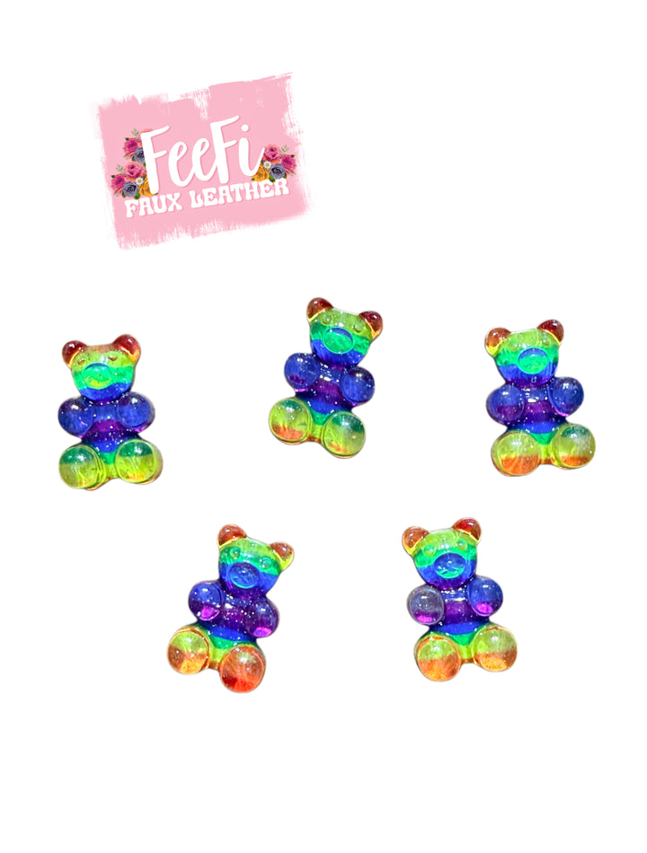 3-D Bear Acrylic Resin 5 piece set FeeFiFauxLeather