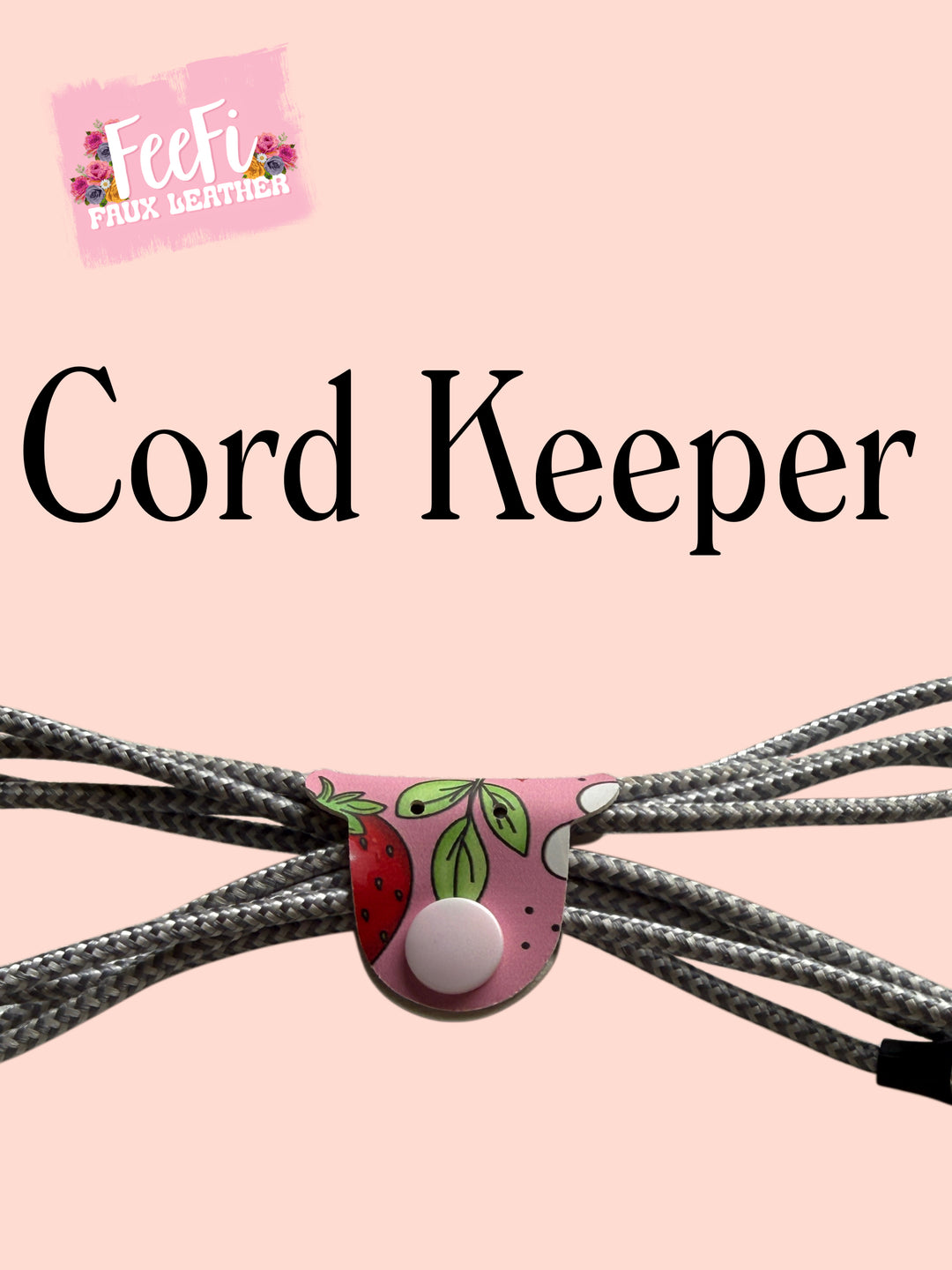 Cord Keeper Bow Die for Making Holders for Cords FeeFiFauxLeather