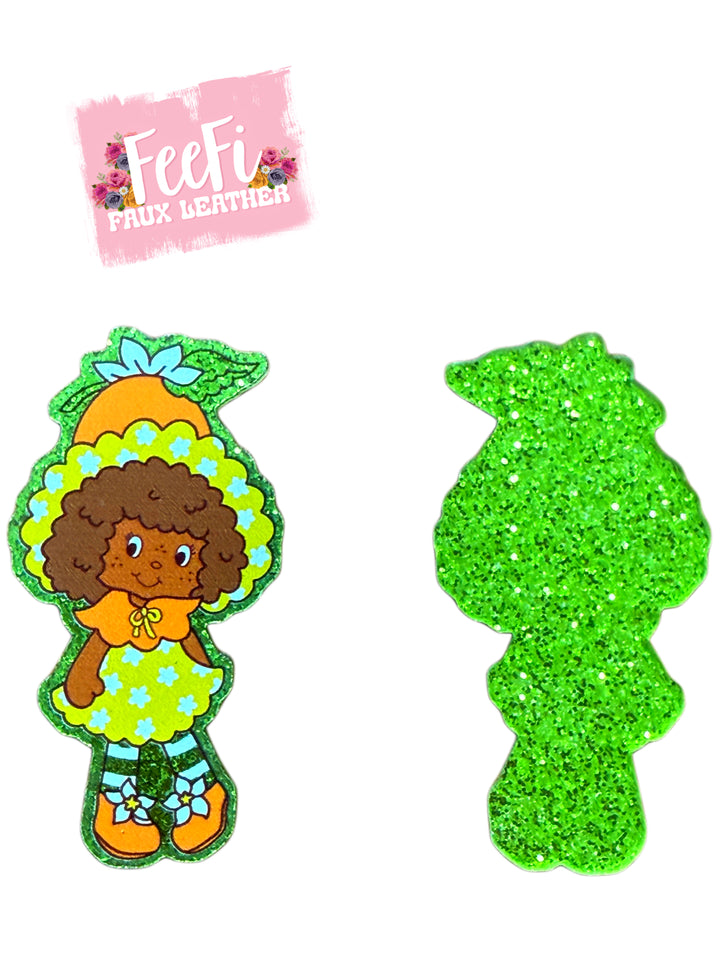 Orange Blossom Strawberry Shortcake Glitter Resin 5 piece set FeeFiFauxLeather