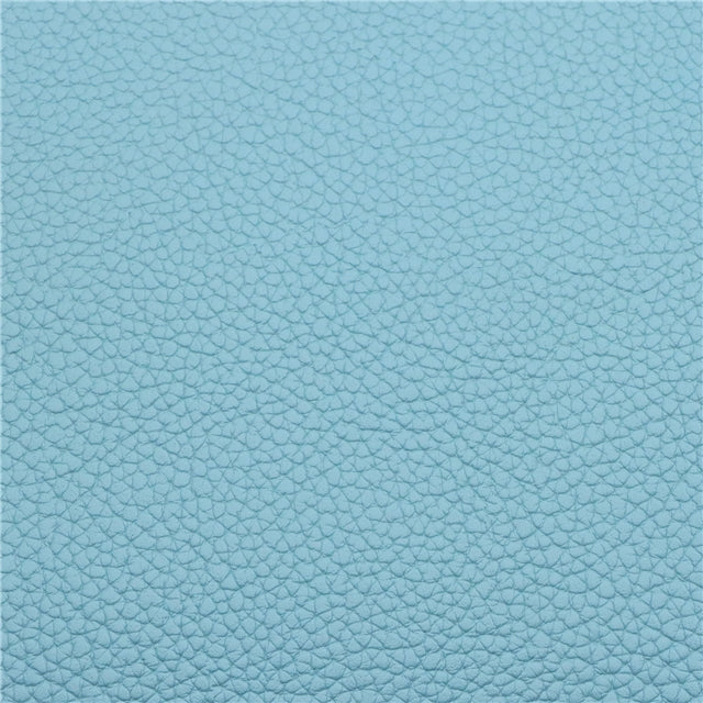 Blue Litchi Solid Faux Leather Sheet