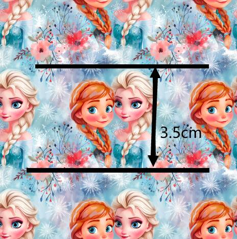 Frozen Princess Printed Faux Leather Sheet Litchi has a pebble like feel with bright colors