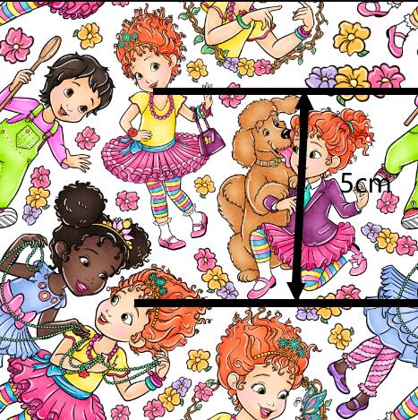 Fancy Nancy and Friends Printed Textured Liverpool/ Bullet Fabric with a textured feel