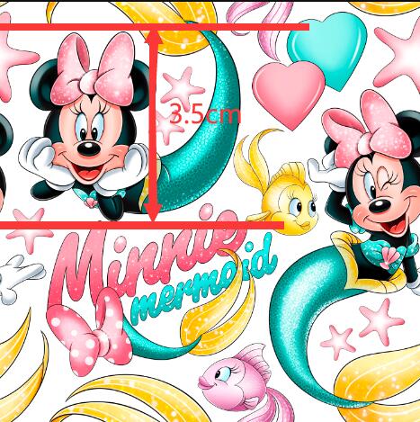 Minnie Mouse Printed Faux Leather Sheet Litchi has a pebble like feel with bright colors