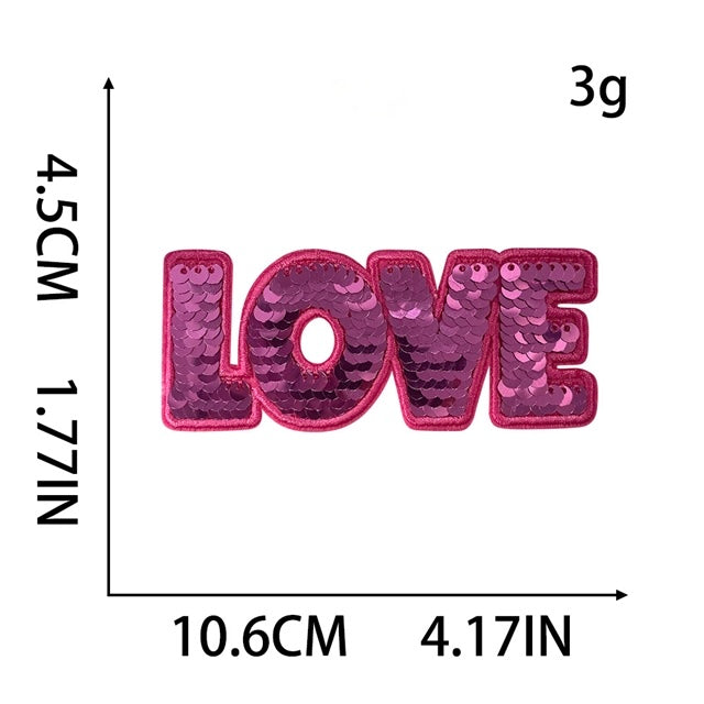 LOVE Valentine Embroidery Patch