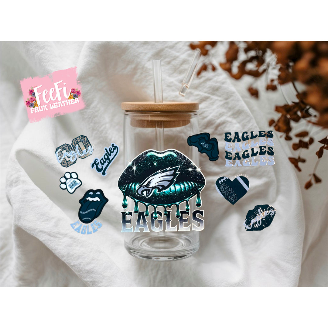 Eagles Football UV DTF Cup Wrap – Easy Cup Wrap for Tumblers & Projects FeeFiFauxLeather