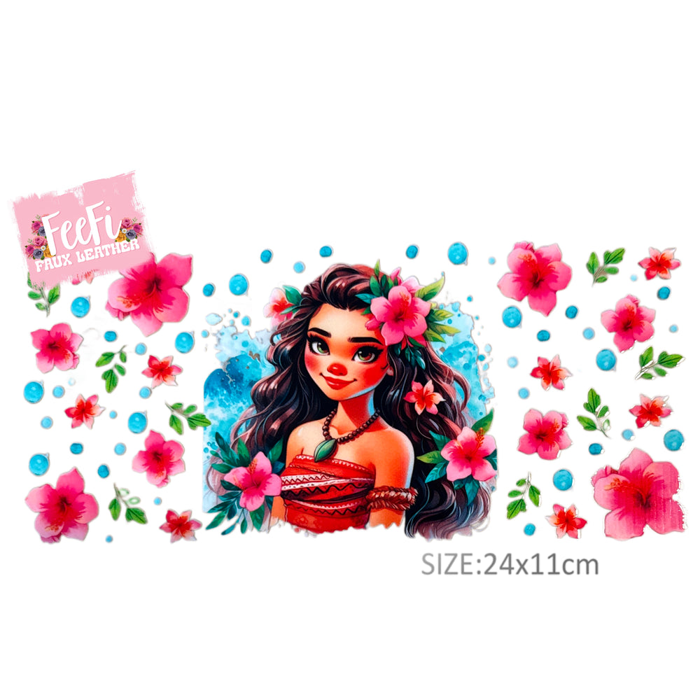 Ocean Princess UV DTF Cup Wrap – Easy Cup Wrap for Tumblers & Projects FeeFiFauxLeather
