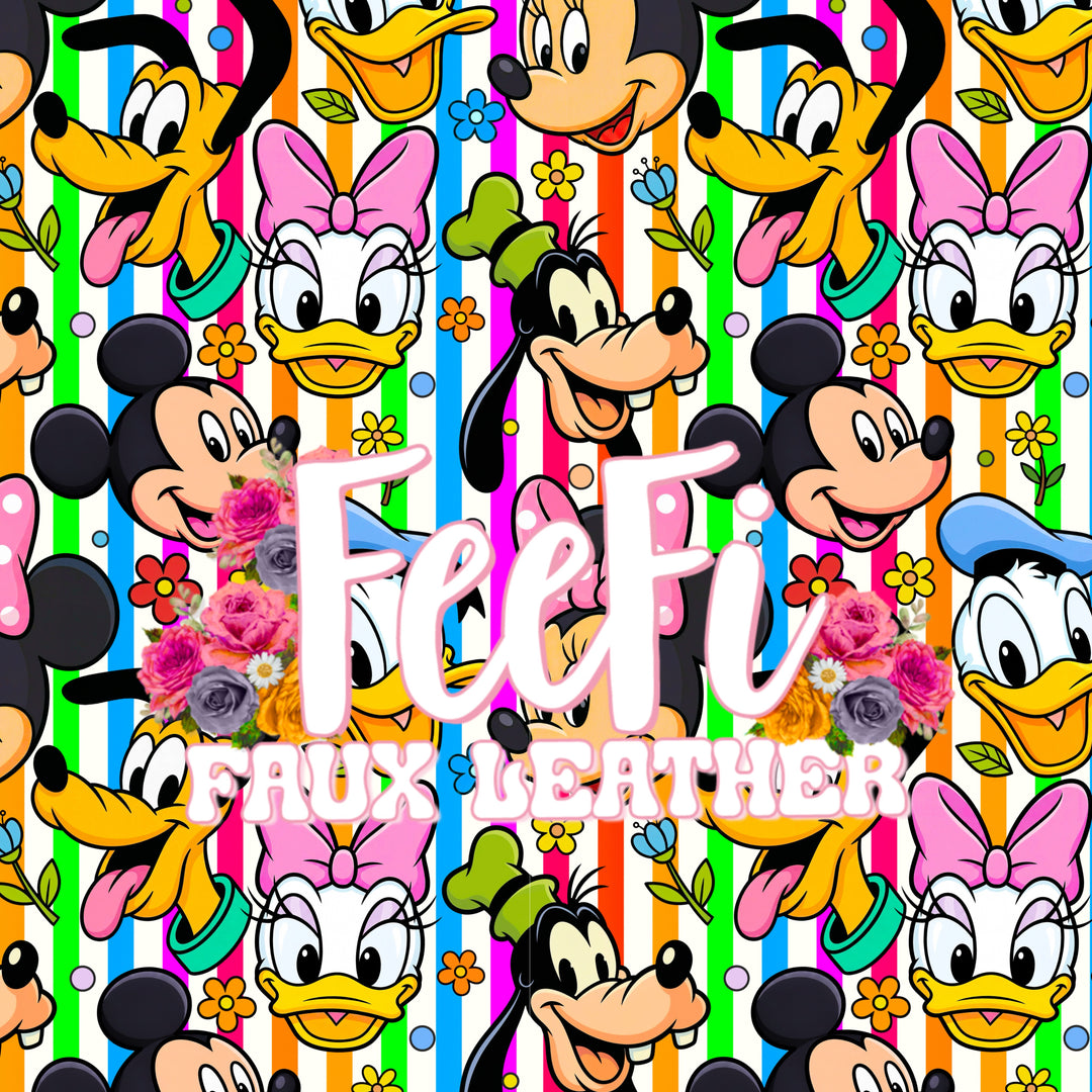 Mouse Printed Fabric FeeFiFauxLeather