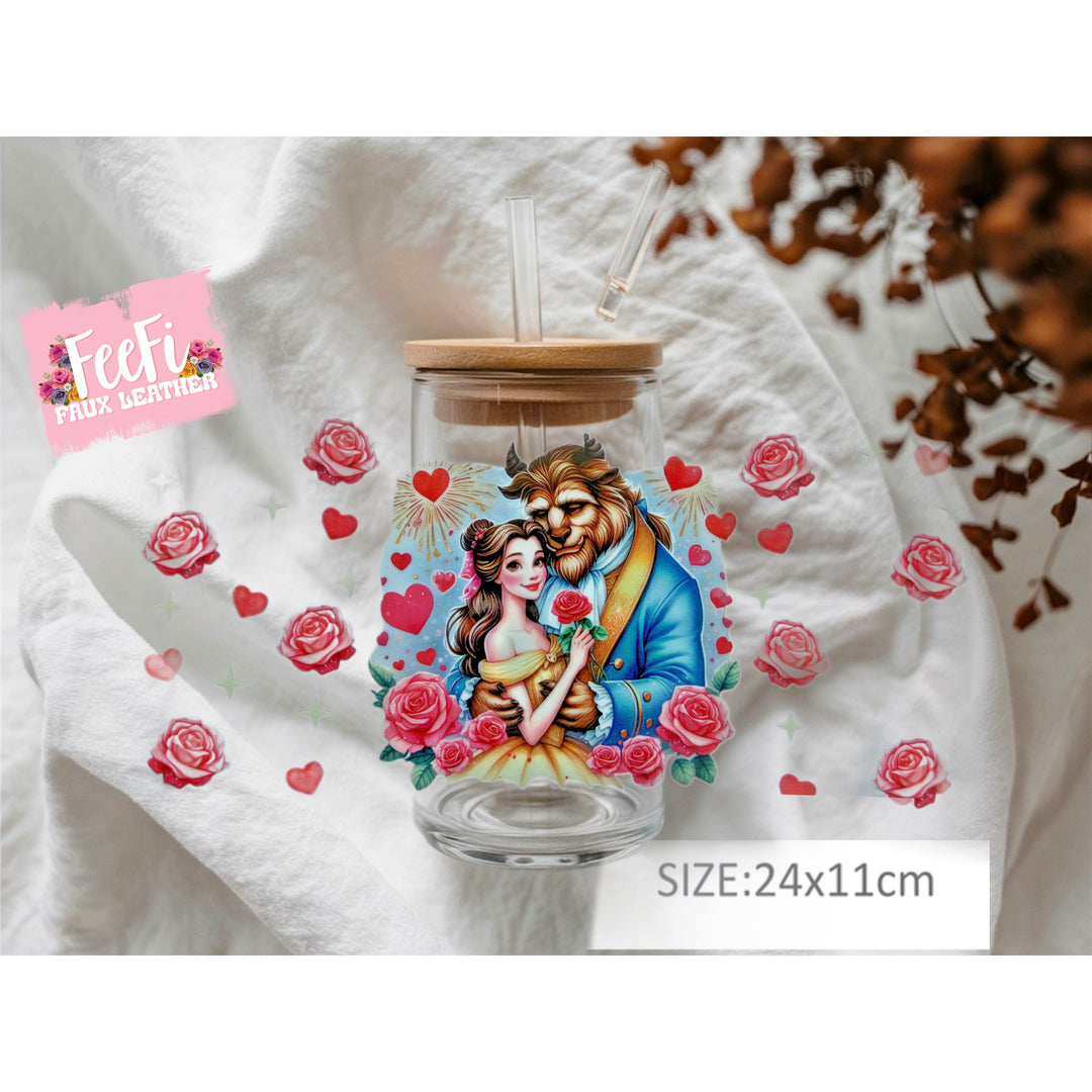Beauty and The Beast UV DTF Cup Wrap – Easy Cup Wrap for Tumblers & Projects FeeFiFauxLeather