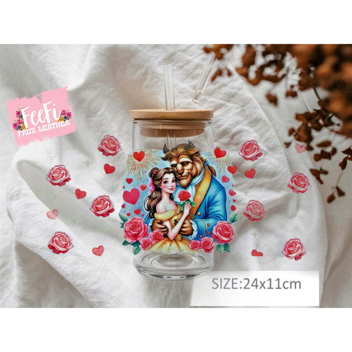 Beauty and The Beast UV DTF Cup Wrap – Easy Cup Wrap for Tumblers & Projects FeeFiFauxLeather