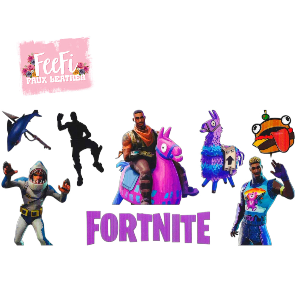 Fortnite Beverage UV DTF Cup Wrap – Easy Cup Wrap for Tumblers & Projects FeeFiFauxLeather