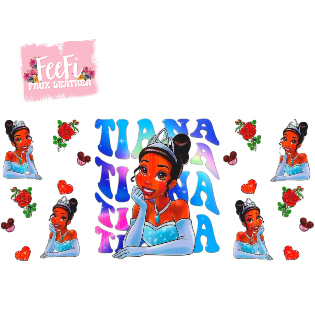 Princess Beverage UV DTF Cup Wrap – Easy Cup Wrap for Tumblers & Projects FeeFiFauxLeather