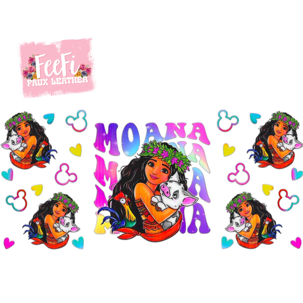 Princess Beverage UV DTF Cup Wrap – Easy Cup Wrap for Tumblers & Projects FeeFiFauxLeather