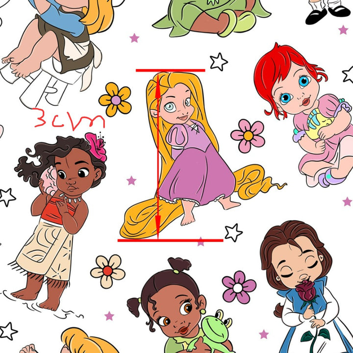 Princesses Printed Faux Leather Sheet FeeFiFauxLeather