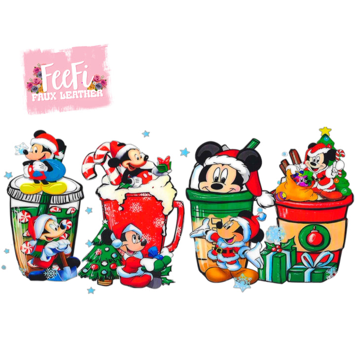 Mouse Christmas UV DTF Cup Wrap – Easy Cup Wrap for Tumblers & Projects FeeFiFauxLeather