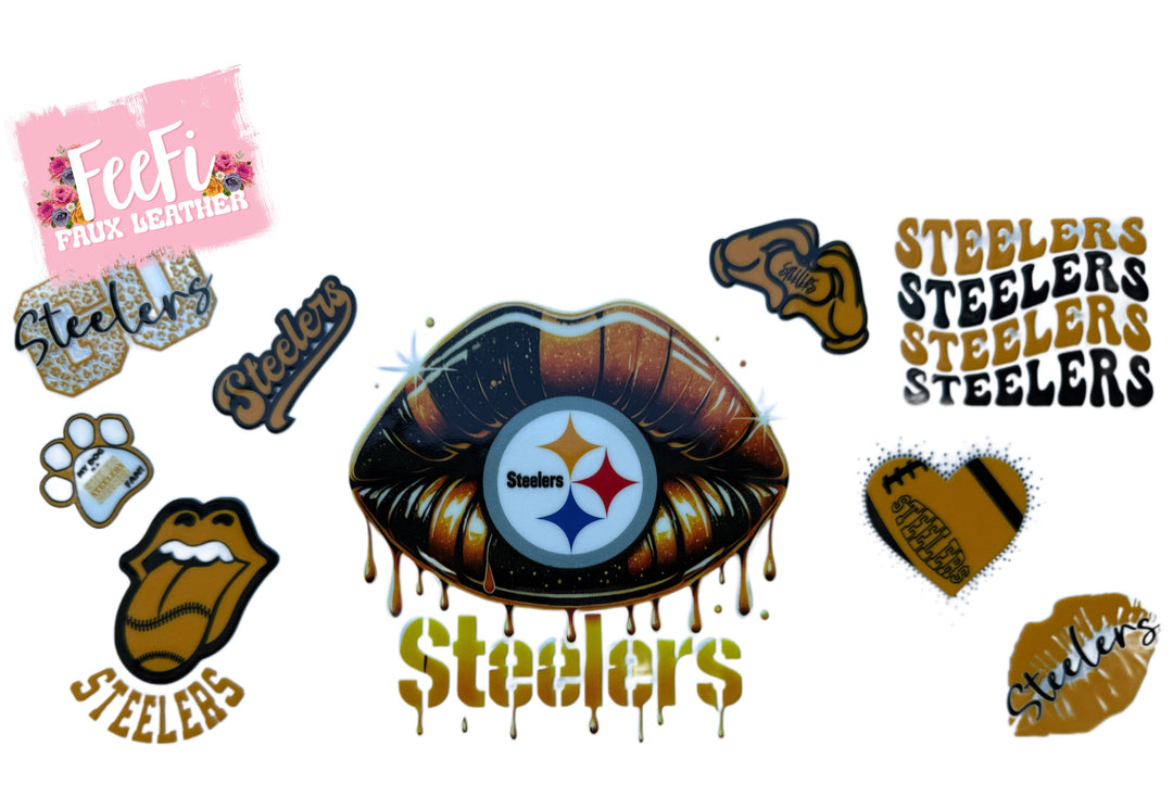 Steelers Football UV DTF Cup Wrap – Easy Cup Wrap for Tumblers & Projects (Copy) FeeFiFauxLeather