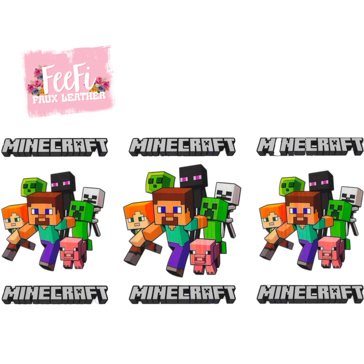 Minecraft UV DTF Cup Wrap – Easy Cup Wrap for Tumblers & Projects FeeFiFauxLeather