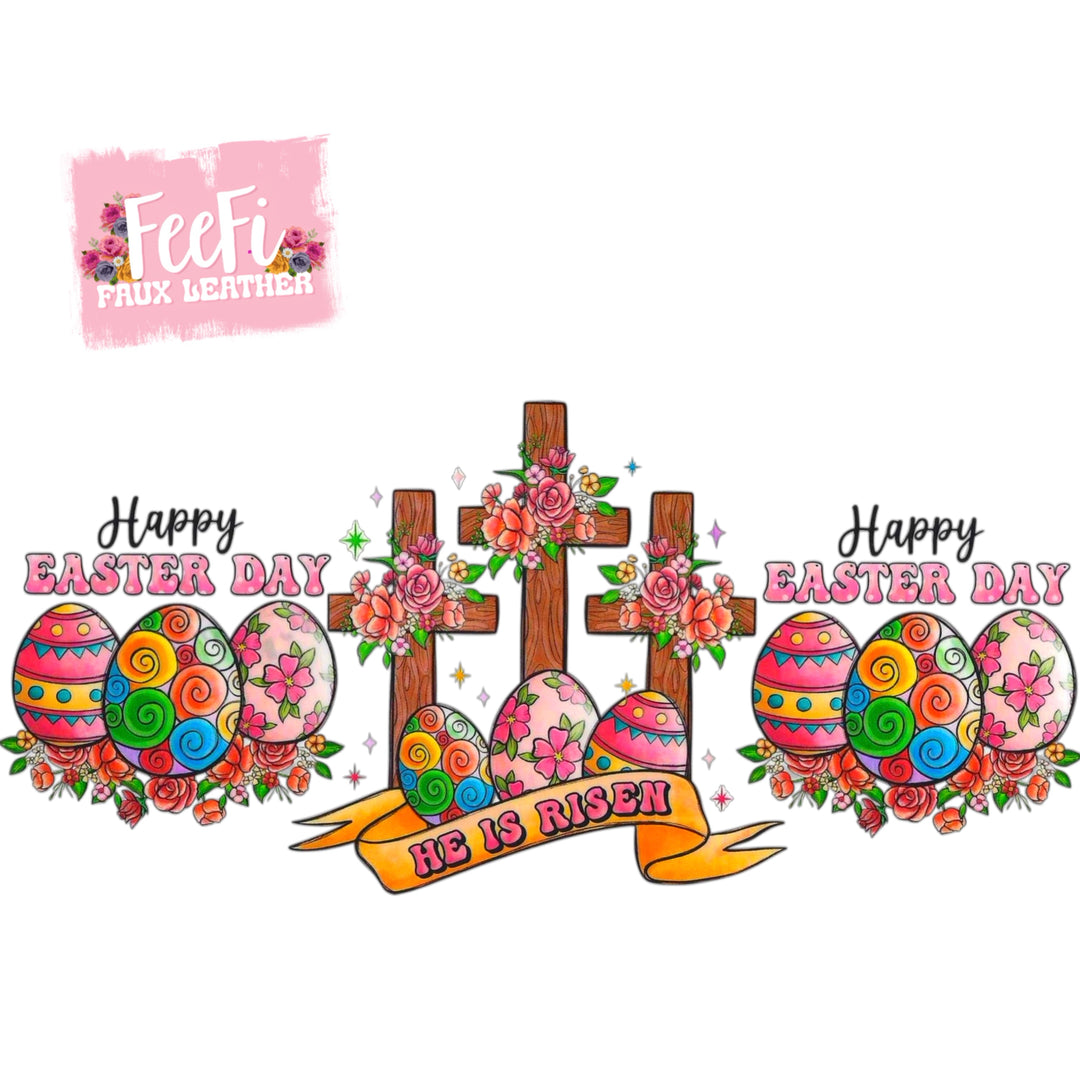 Easter Crosses  UV DTF Cup Wrap – Easy Cup Wrap for Tumblers & Projects FeeFiFauxLeather