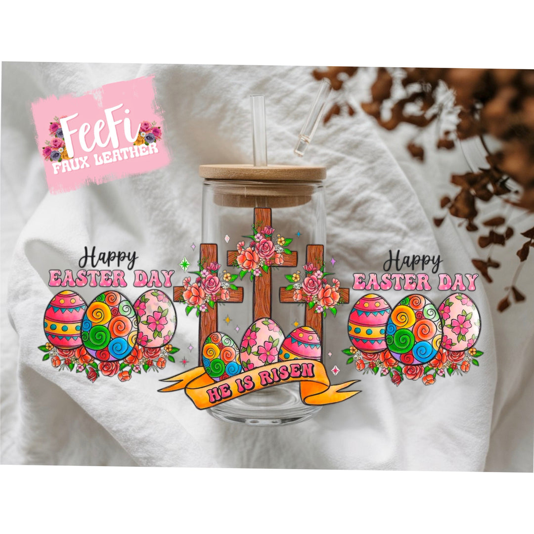 Easter Crosses  UV DTF Cup Wrap – Easy Cup Wrap for Tumblers & Projects FeeFiFauxLeather
