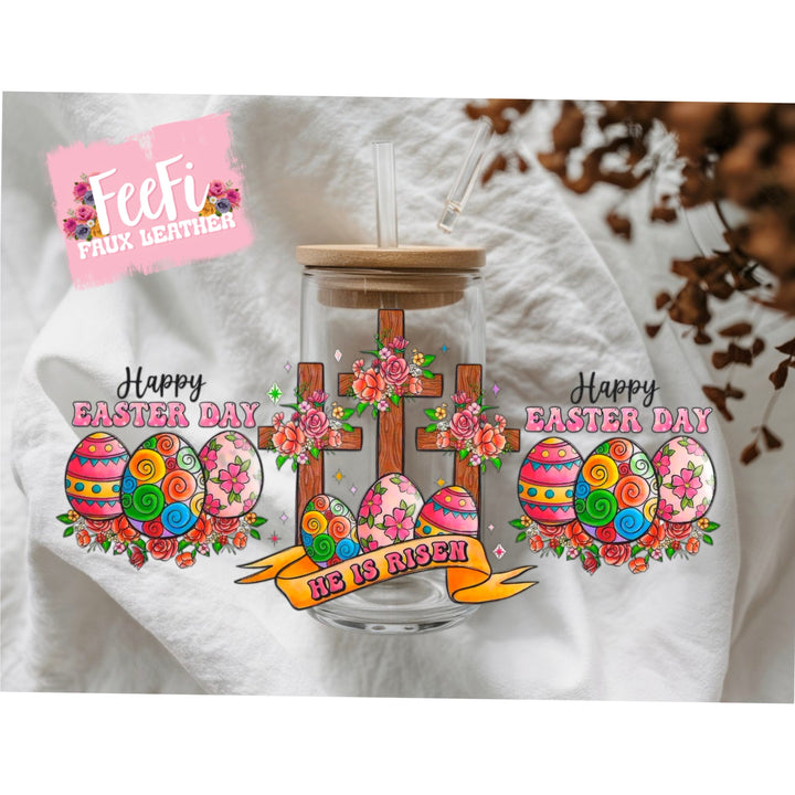 Easter Crosses  UV DTF Cup Wrap – Easy Cup Wrap for Tumblers & Projects FeeFiFauxLeather