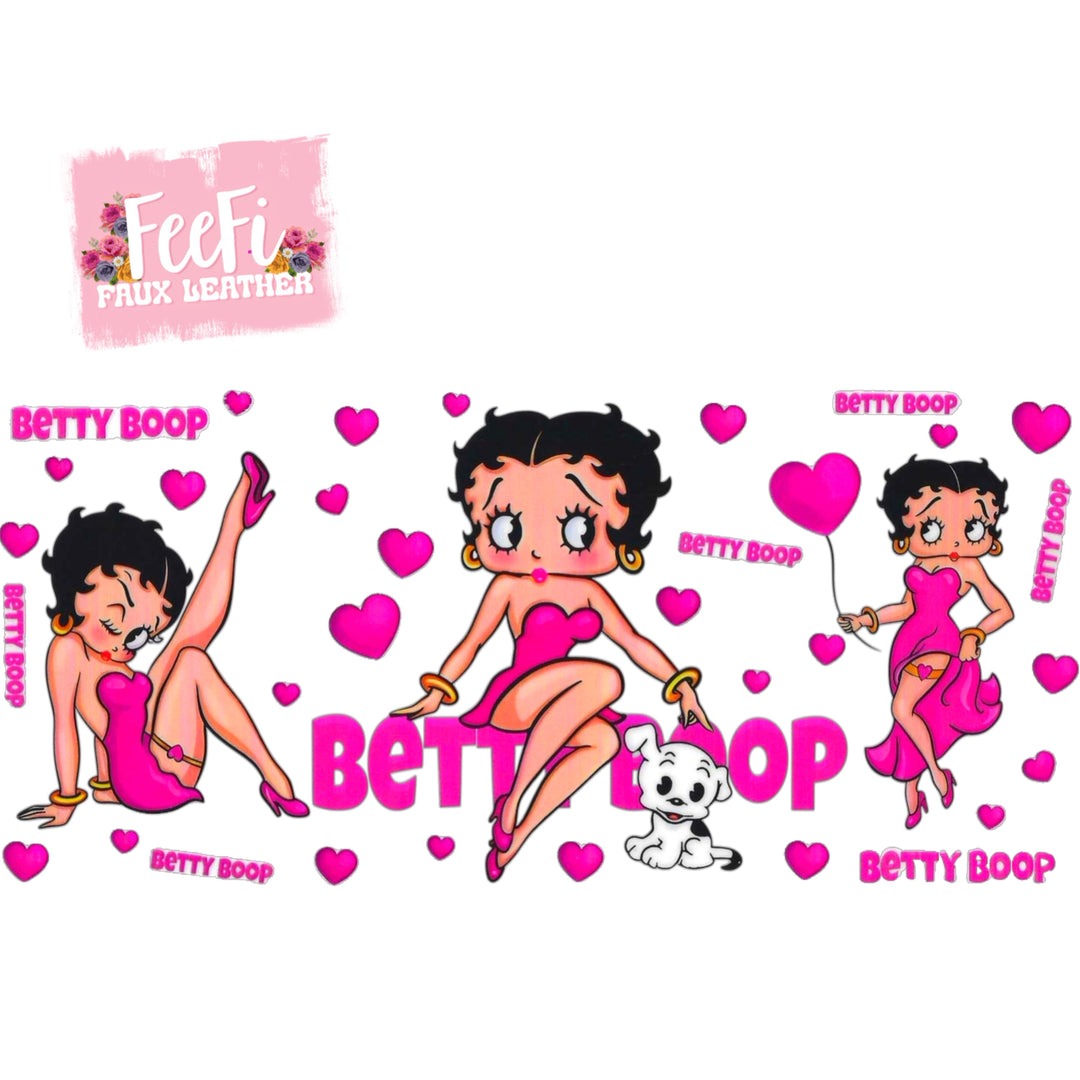 Betty Boop UV DTF Cup Wrap – Easy Cup Wrap for Tumblers & Projects FeeFiFauxLeather