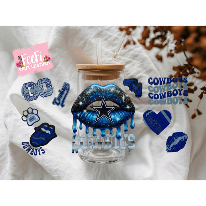 Cowboys  Football UV DTF Cup Wrap – Easy Cup Wrap for Tumblers & Projects FeeFiFauxLeather