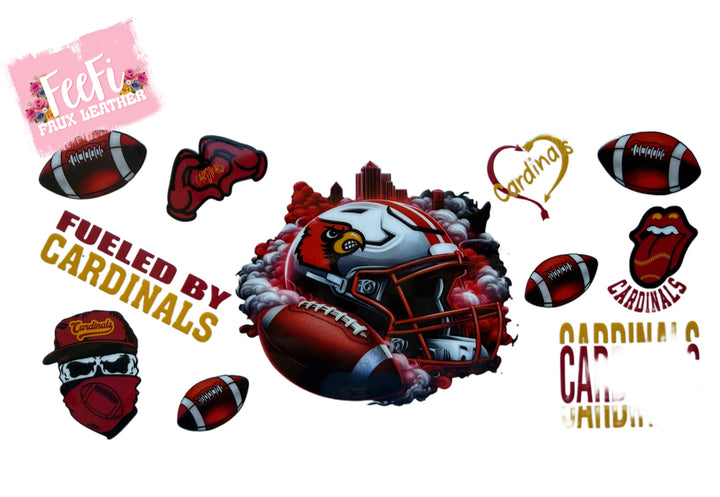 Cardinals  Football UV DTF Cup Wrap – Easy Cup Wrap for Tumblers & Projects FeeFiFauxLeather