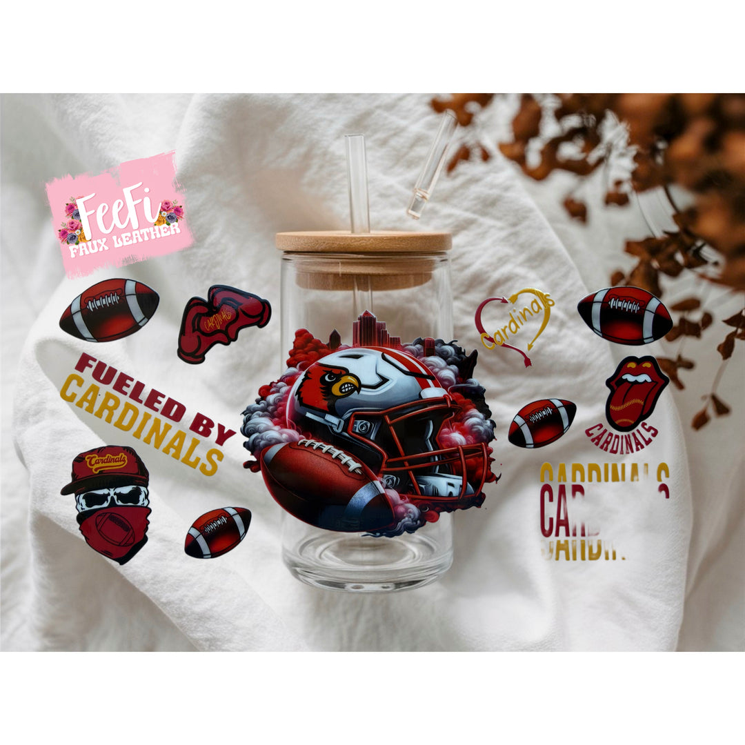 Cardinals  Football UV DTF Cup Wrap – Easy Cup Wrap for Tumblers & Projects FeeFiFauxLeather