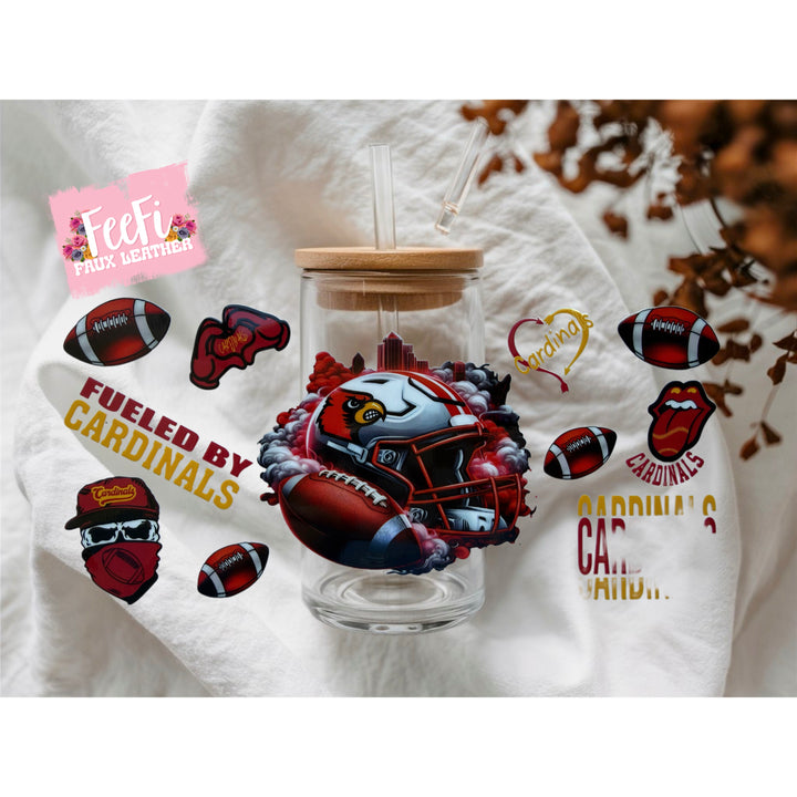 Cardinals  Football UV DTF Cup Wrap – Easy Cup Wrap for Tumblers & Projects FeeFiFauxLeather