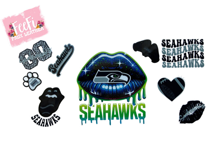 Seahawks Football UV DTF Cup Wrap – Easy Cup Wrap for Tumblers & Projects FeeFiFauxLeather