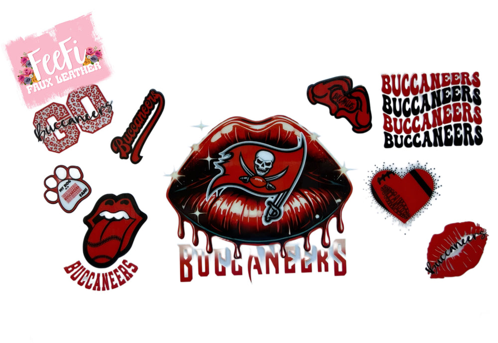 Buccaneers Football UV DTF Cup Wrap – Easy Cup Wrap for Tumblers & Projects FeeFiFauxLeather
