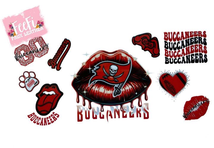 Buccaneers Football UV DTF Cup Wrap – Easy Cup Wrap for Tumblers & Projects FeeFiFauxLeather