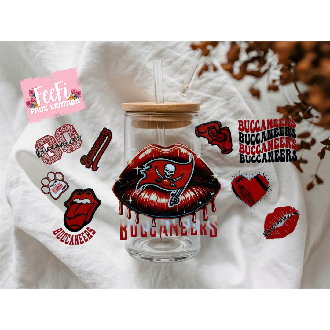 Buccaneers Football UV DTF Cup Wrap – Easy Cup Wrap for Tumblers & Projects FeeFiFauxLeather